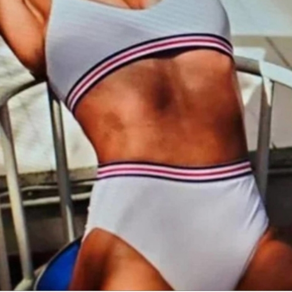 New! Red VDM The Label Izzy High Rise Bikini Bottoms - Picture 6 of 6